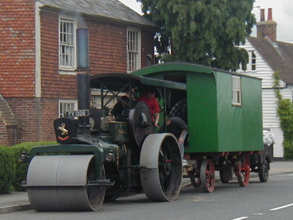 A steam roller at Rolvenden