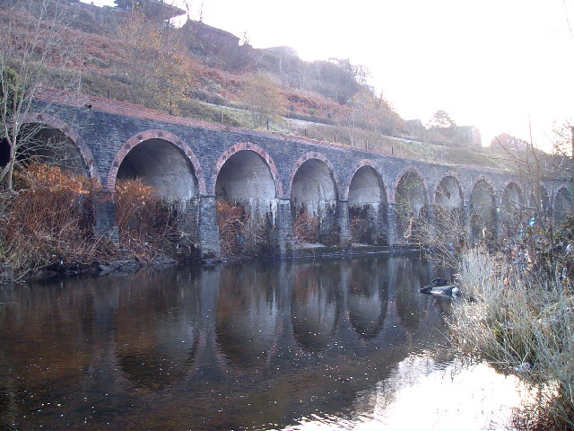 Retaining Railway Viaduct on branch to Merthyr Vale Colliery