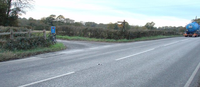 Junction of A272 and no-through-road to Coombe House, West Sussex