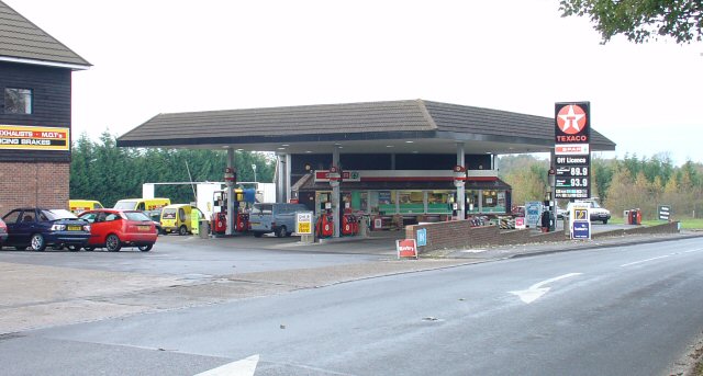 Petrol Station on A281 (Brighton Road) NW of Mannings Heath, West Sussex.