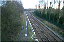 SJ5398 : Wigan-St. Helens Railway near Hollin Hay Farm by David Long