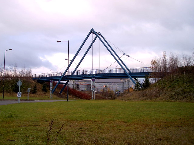 A frame footbridge, Rhydycar