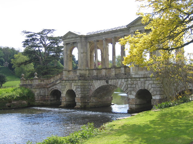 Palladian Bridge over River Nadder, Grounds of Wilton House, Wilton, Wiltshire