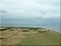 TM2623 : The view north from the top of Naze Tower by John Davies