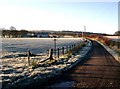 Braehead farm roadend on a frosty morning