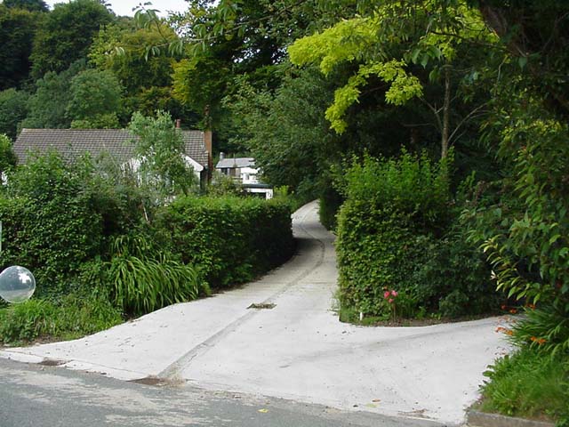 Lane to cottage, Draethen