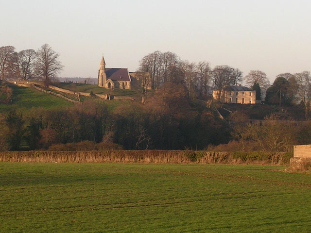 Winston village, viewed across the Tees from the south