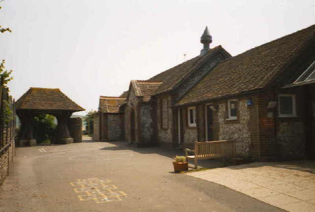 Rodmell Village School and Lych gate