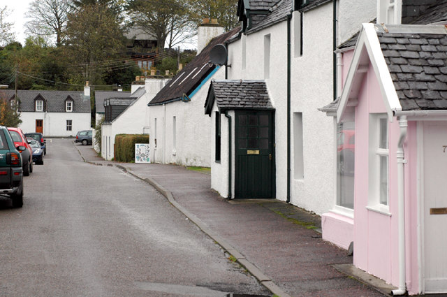 Back Road with Pink House, Plockton