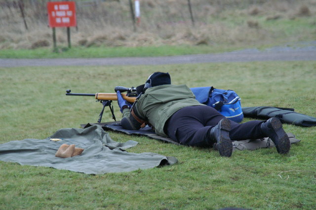 Rifle Man At Yoxter Range © Adrian and Janet Quantock :: Geograph ...