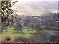 Bicknoller in winter sun from Bicknoller hill