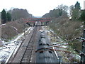 Railway bridge at Woolmer Green.