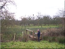 SO6144 : Footbridge into Grove Farm Orchard by Bob Embleton