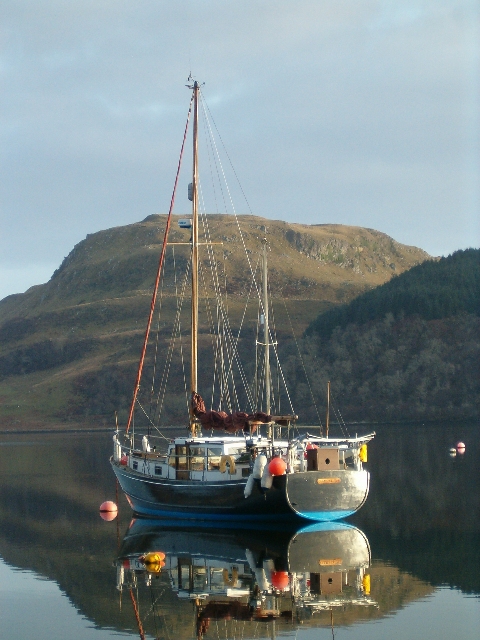 Yacht moored in Loch Craignish