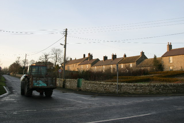 Colwell village from the east