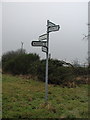 NZ1146 : Signpost at meeting of country roads by Vivienne Smith