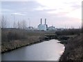 Drainage Lagoon at  Deeside