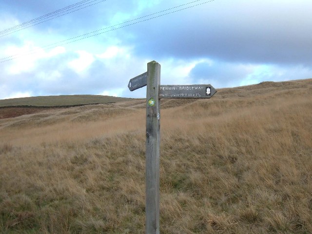 Pennine Bridleway signpost on Clegg Moor