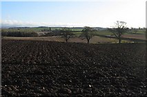 NT6932 : Ploughed Fields by Hill Walker