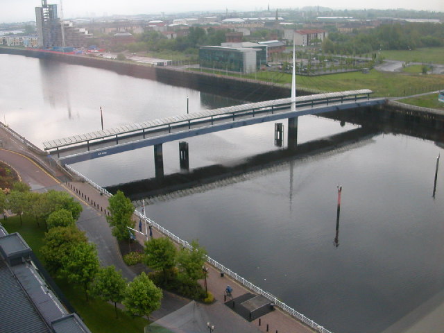 Swing bridge over the River Clyde by the SECC, Glasgow