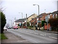 Eckington, Dronfield Road looking east from the end of Ravencar Road.