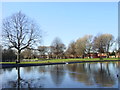 SJ3695 : Fishing Lake, Walton Hall Park by Sue Adair