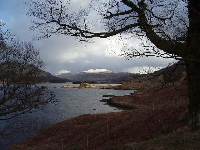 The small peninsula,  Rubha na Moine on Loch Katrine