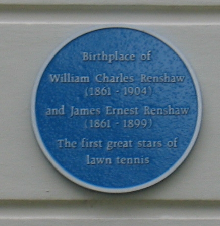 Plaque on the Renshaw's house
