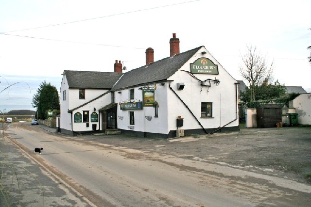 Burton Salmon Village. The Plough Inn © Gordon Kneale Brooke cc-by-sa/2 ...