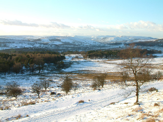 Looking north west over the Longshaw Estate from the B6055 road.