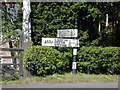 Guidepost at the crossroads in Bulkeley.