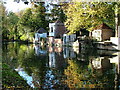 Historic gazebos on River Lea, Ware