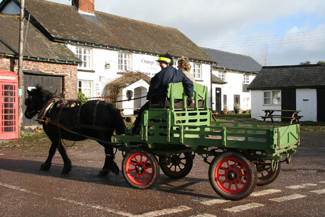 Cruwys Morchard: horse and cart at Pennymoor