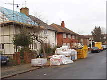 TQ2081 : Building work in Highfield Road, North Acton by David Hawgood