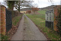 SO7463 : Gate and driveway to Lippets Farm by Philip Halling
