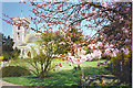 West Meon Church through the Cherry Blossom.