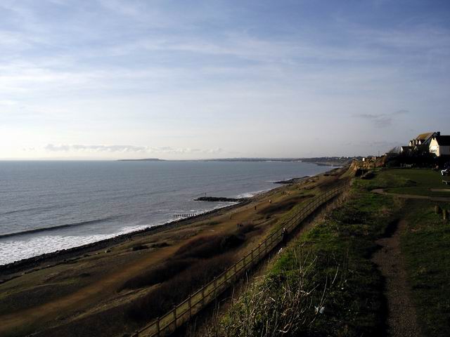 Looking west from Barton on Sea