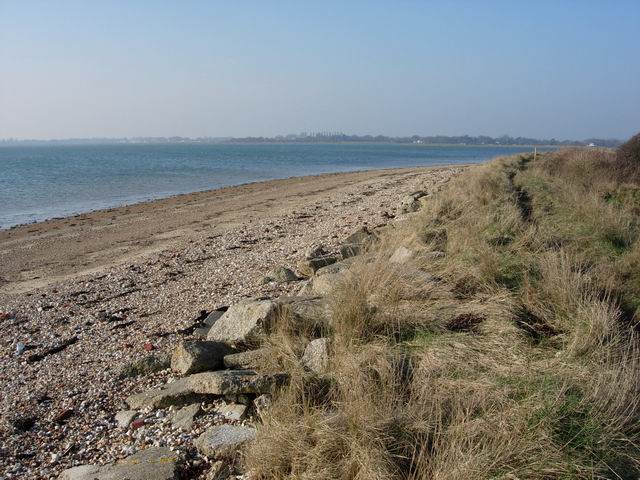 Beach and Sea Wall, Thorney Island