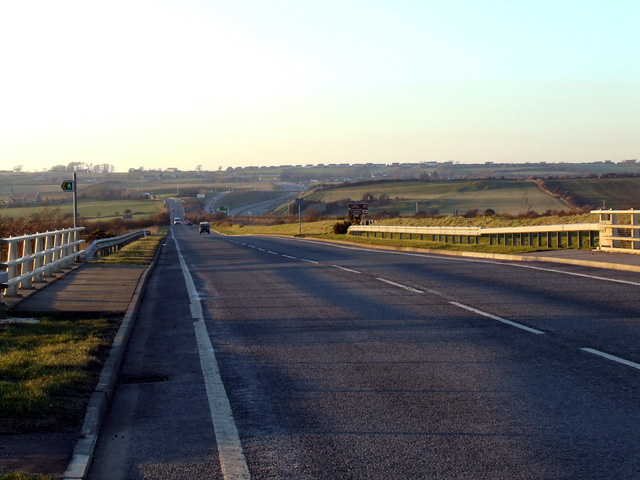 A5 road looking towards the Llangefni interchange