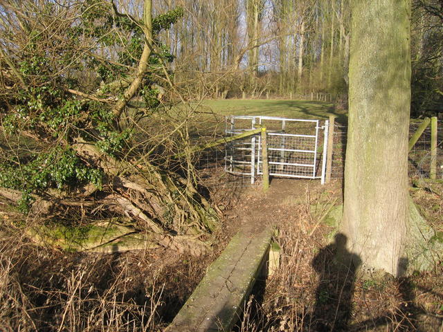 Footpath and Bridge near Rushy Close Spinney