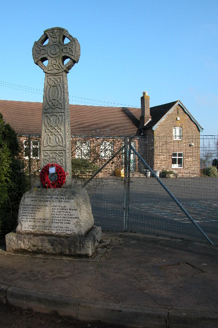 War Memorial and Primary School at Llangrove
