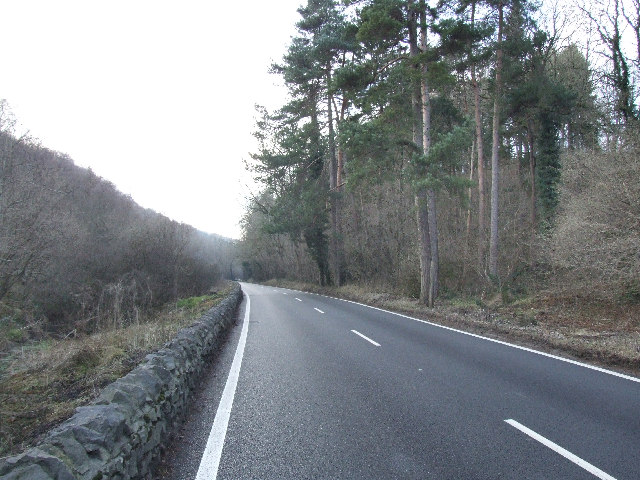 The Via Gellia passing through Hopton Wood.