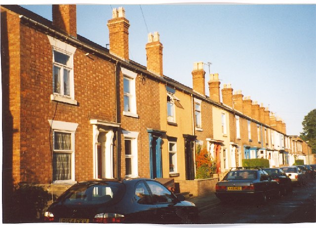A row of houses in Castle Fields, Shrewsbury