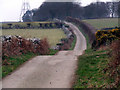 SH5768 : Country lane near Caerhun by Nigel Williams