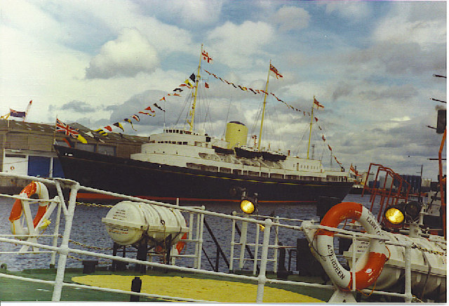 Britannia in Aberdeen Harbour.
