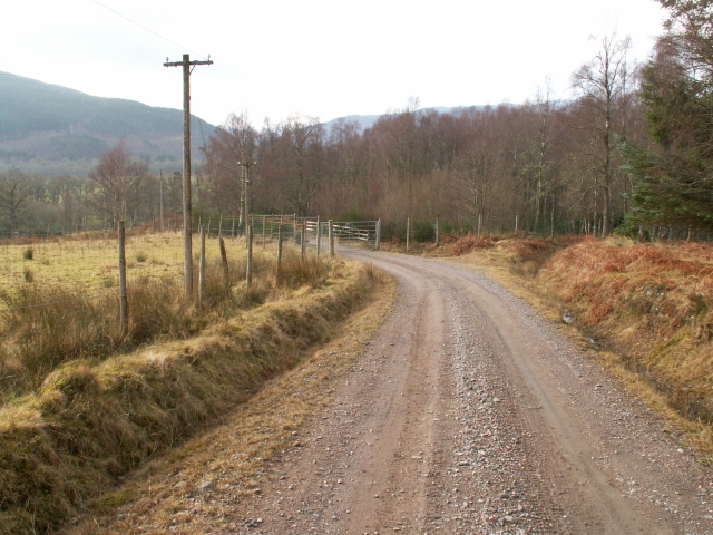Estate road to Erchless Cottages