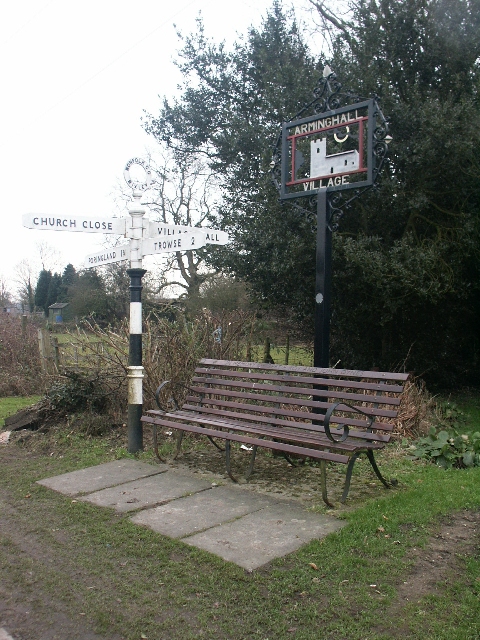 Village sign, Arminghall