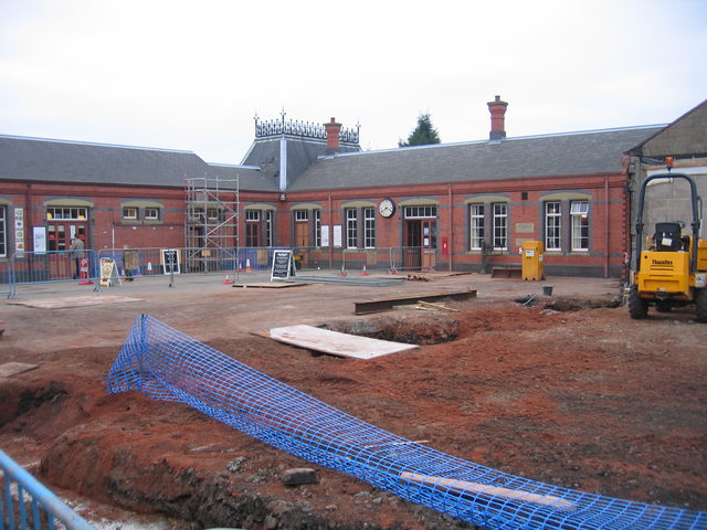 Building work at Kidderminster Town Station