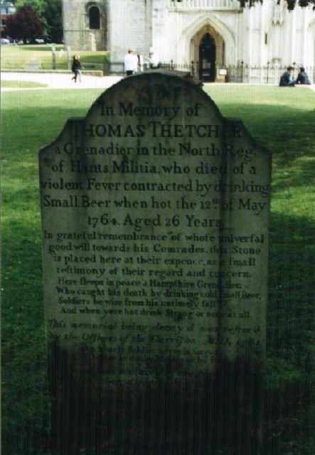 Headstone, Winchester Cathedral