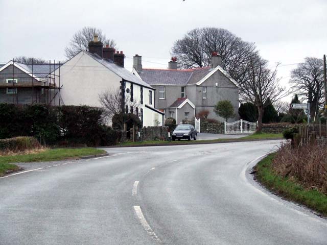 Roadside houses on Penmynydd road